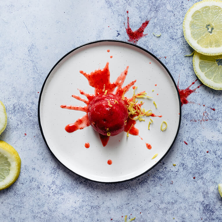 Rezept »5 Minuten Erdbeer Sorbet« (ohne Eismaschine)