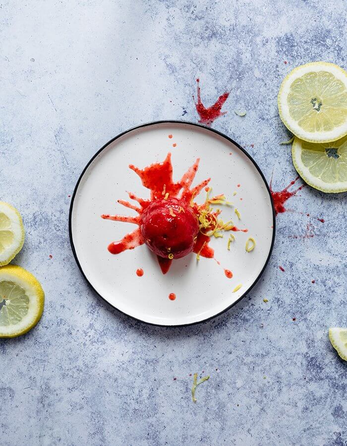Rezept »5 Minuten Erdbeer Sorbet« (ohne Eismaschine)