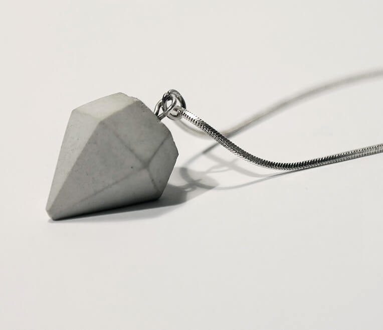 Concrete-Diamond Necklace