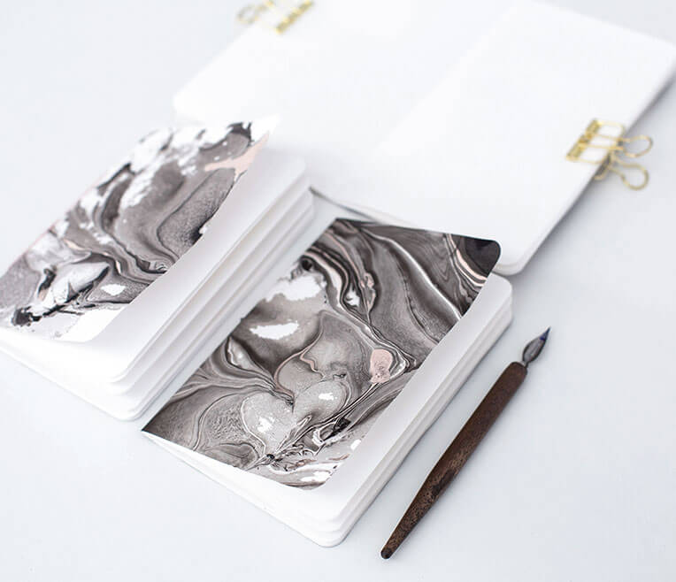#sisterMAGhandmade – Papier in Marmoroptik