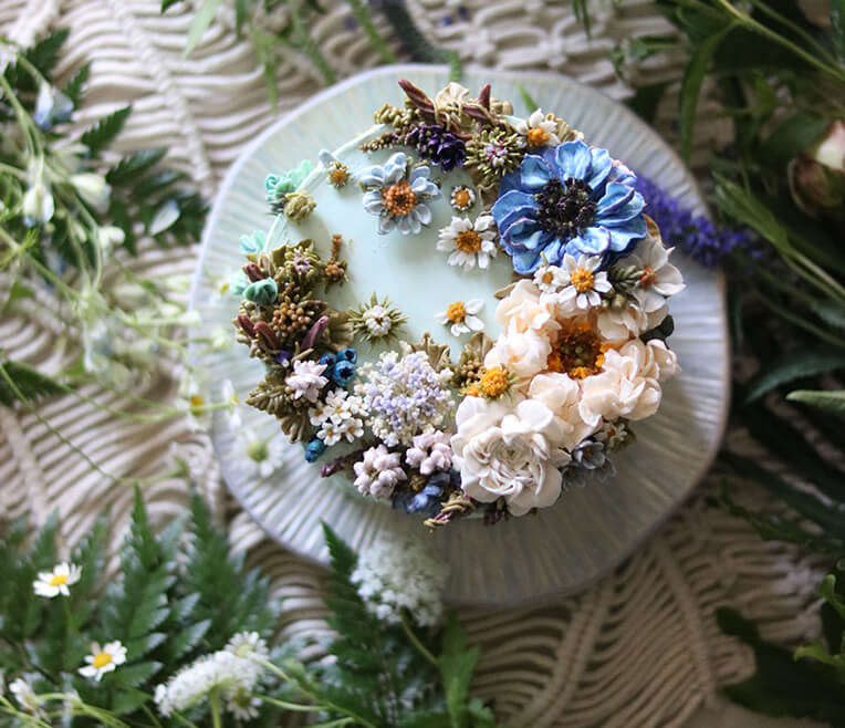 Buttercreme-Blumentorten von cake pino