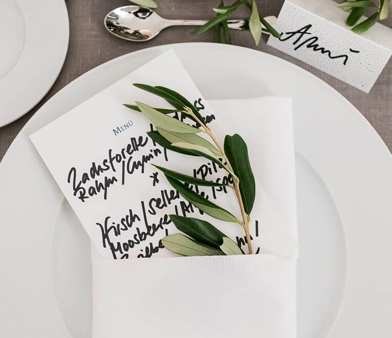 Stationery for dinner parties