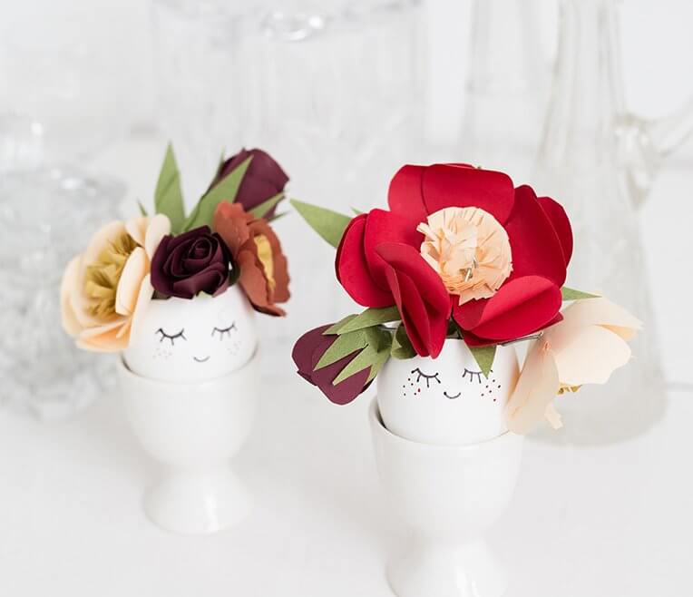 Osterdeko basteln: Papierblumen DIY