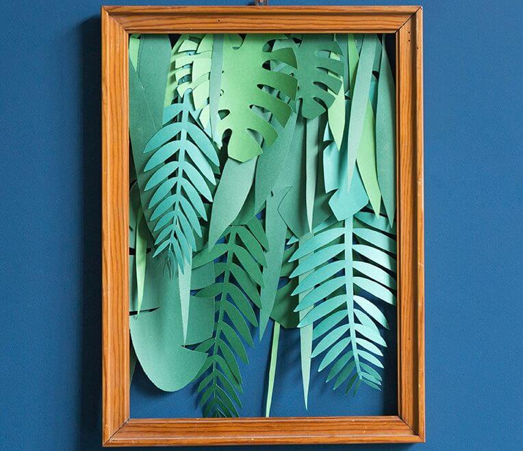 DIY Paper Jungle in a frame
