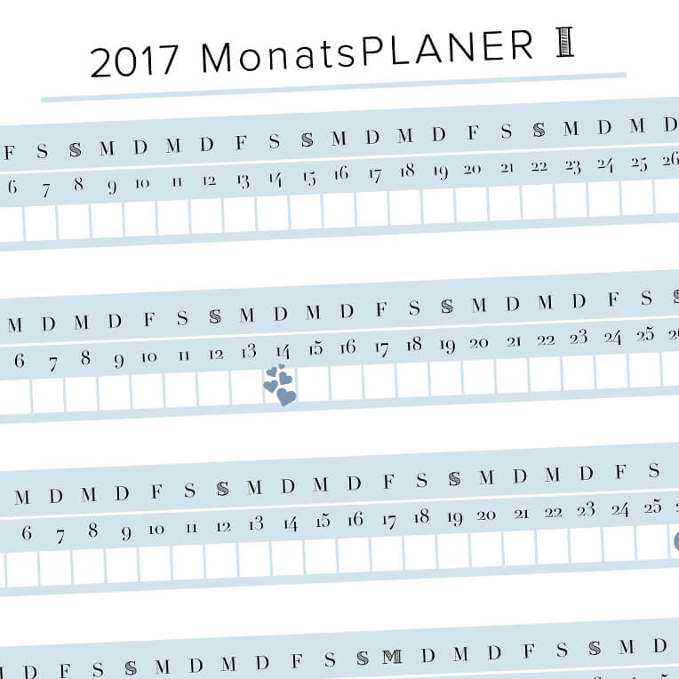 Monatsplaner für 2017 // Teil der H.A.P.P.Y. Challenge