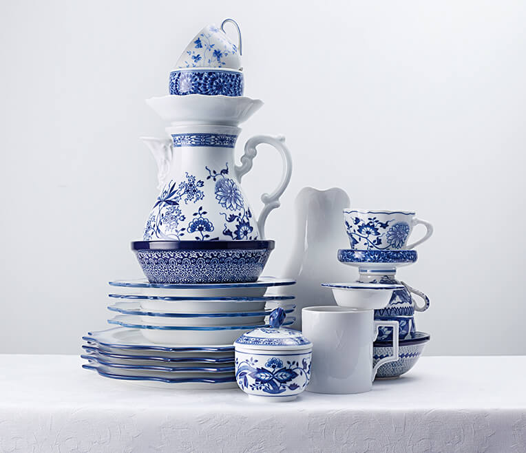 Blau-Weiss Zwiebelmuster