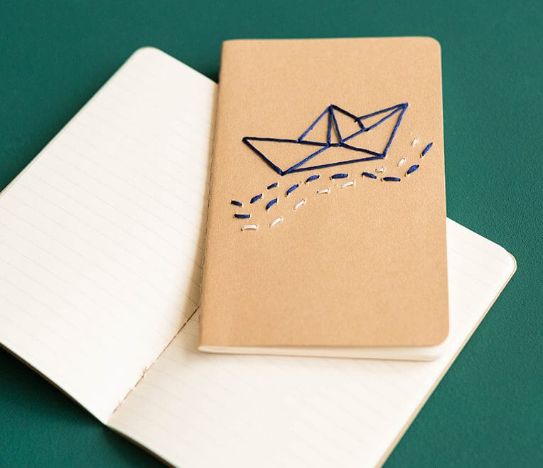 DIY Embroidered Notebook